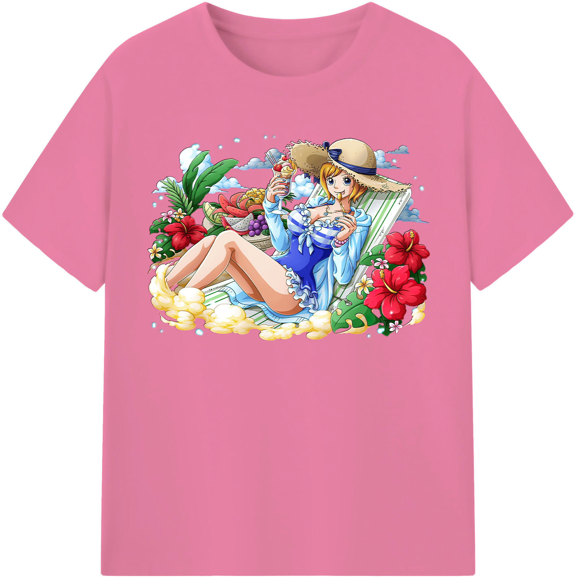ワンピース ナミ ONE PIECE Nami 綿100％半袖Tシャツ（フロントプリント）